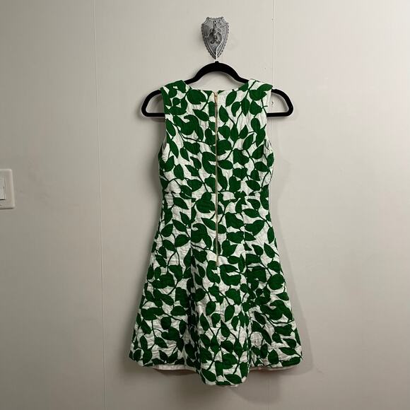 Kate Spade 4 sleeveless knee-length dress green white floral workwear Corpcore - Picture 5 of 8